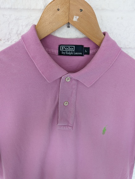 Retro Polo by Ralph Lauren Polo Shirt - Size L - Pink - Cotton - P2P 24" - Picture 7 of 7